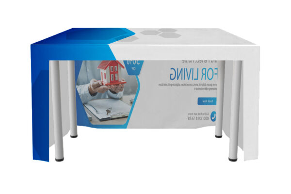 4′ Customized Open Back Fitted Table Cover-RT